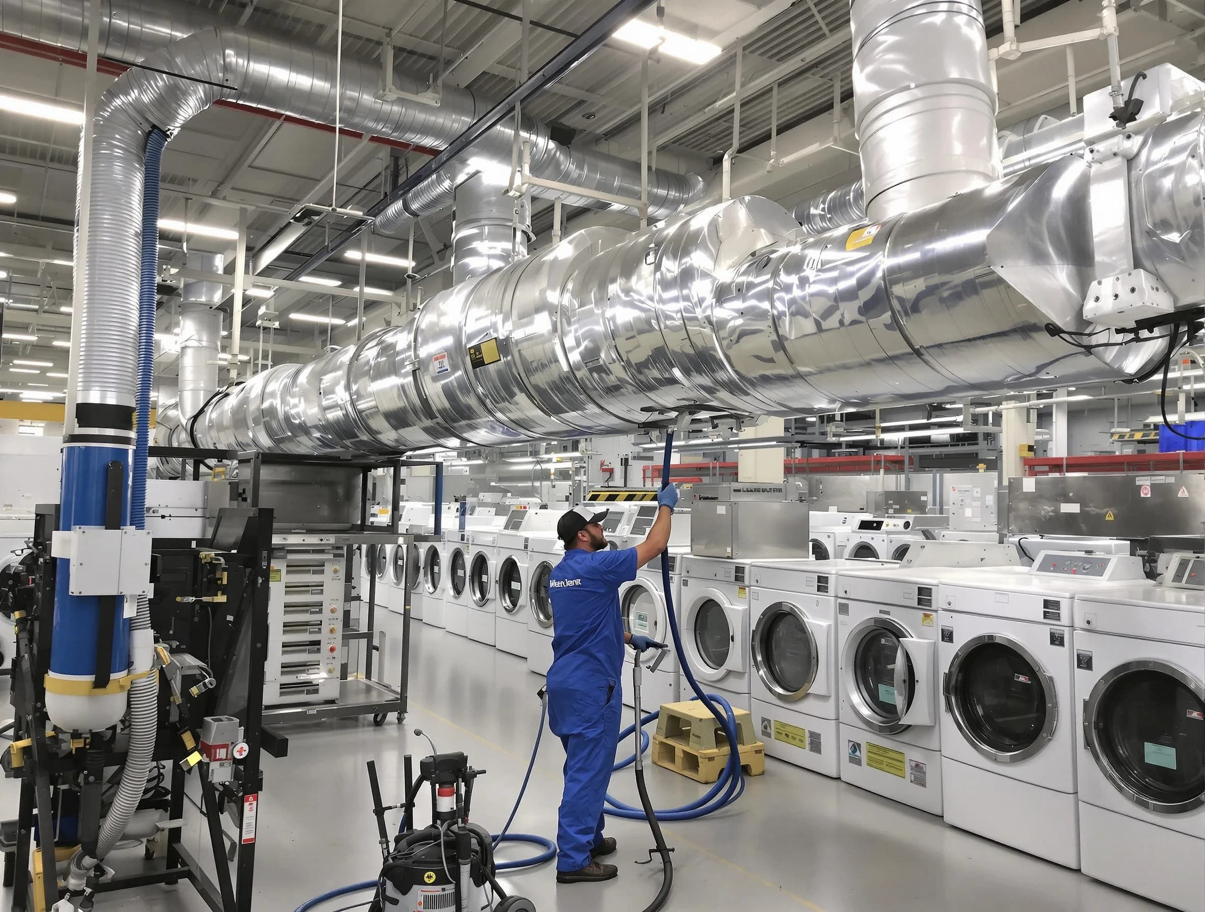 Clarksville Dryer Vent Cleaning team performing heavy-duty industrial dryer vent cleaning in Clarksville