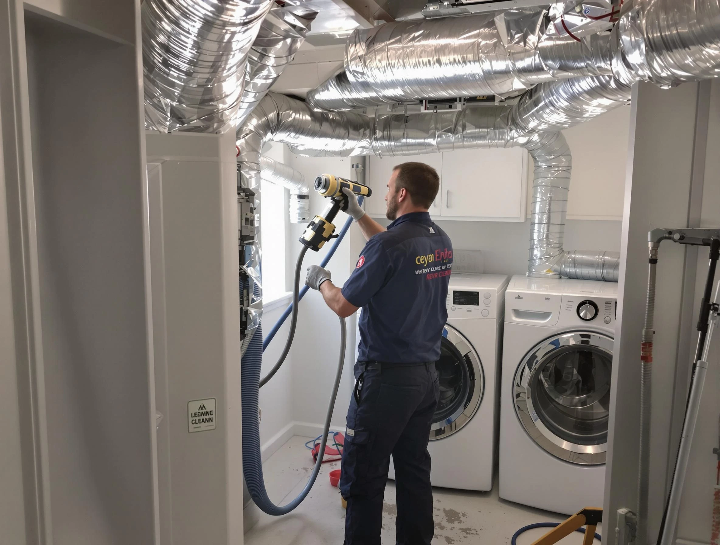 Clarksville Dryer Vent Cleaning specialist using advanced equipment for thorough duct cleaning in Clarksville